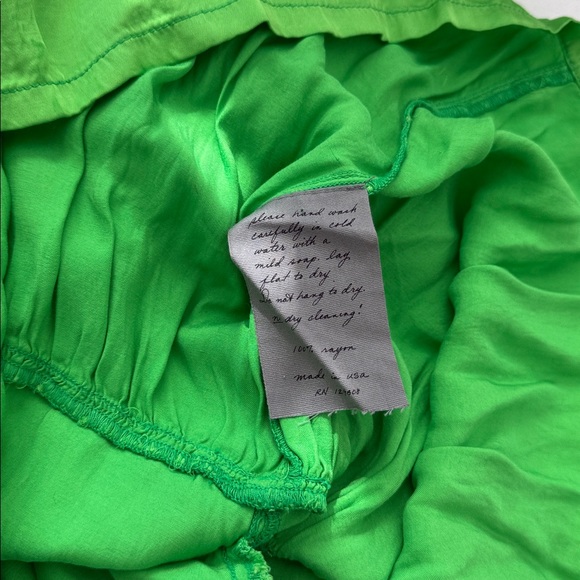Raquel Allegra Lily Pleated Dress in Green Apple Size S - Picture 3 of 8